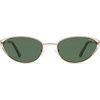 image:imageSOJOS Trendy Oval Polarized Sunglasses for WomenRetro 90s Cat Eye Shades SJ1254Gold Frame Green Lens