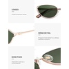 image:imageSOJOS Trendy Oval Polarized Sunglasses for WomenRetro 90s Cat Eye Shades SJ1254Gold Frame Green Lens