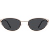 image:imageSOJOS Trendy Oval Polarized Sunglasses for WomenRetro 90s Cat Eye Shades SJ1254Gold Frame Grey Lens