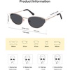 image:imageSOJOS Trendy Oval Polarized Sunglasses for WomenRetro 90s Cat Eye Shades SJ1254Gold Frame Grey Lens