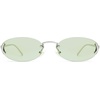 image:imageSOJOS Trendy Oval Rimless Sunglasses for Women Retro Y2k Sunnies with Rhinestones SJ1227SilverGreen