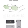 image:imageSOJOS Trendy Oval Rimless Sunglasses for Women Retro Y2k Sunnies with Rhinestones SJ1227SilverGreen