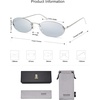 image:imageSOJOS Trendy Oval Rimless Sunglasses for Women Retro Y2k Sunnies with Rhinestones SJ1227SilverSilver