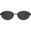 image:imageSOJOS Trendy Oval Round Polarized Sunglasses for Women Men Retro Chic Circle Shades SJ1255BlackGrey