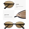 image:imageSOJOS Trendy Oval Round Polarized Sunglasses for Women Men Retro Chic Circle Shades SJ1255BlackLight Brown