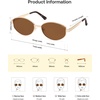 image:imageSOJOS Trendy Oval Round Polarized Sunglasses for Women Men Retro Chic Circle Shades SJ1255GoldBrown