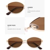 image:imageSOJOS Trendy Oval Round Polarized Sunglasses for Women Men Retro Chic Circle Shades SJ1255GoldBrown