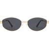 image:imageSOJOS Trendy Oval Round Polarized Sunglasses for Women Men Retro Chic Circle Shades SJ1255GoldGrey