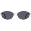 image:imageSOJOS Trendy Oval Round Polarized Sunglasses for Women Men Retro Chic Circle Shades SJ1255SilverGrey