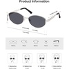 image:imageSOJOS Trendy Oval Round Polarized Sunglasses for Women Men Retro Chic Circle Shades SJ1255SilverGrey