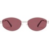 image:imageSOJOS Trendy Oval Round Polarized Sunglasses for Women Men Retro Chic Circle Shades SJ1255SilverRed