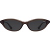 image:imageSOJOS Trendy Oval Sunglasses for Women MenFashion Petite Cat Eye Shades Thin Light Weight Rim UV400 Protected SJ2689Brown