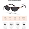 image:imageSOJOS Trendy Oval Sunglasses for Women MenFashion Petite Cat Eye Shades Thin Light Weight Rim UV400 Protected SJ2689Demi