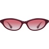 image:imageSOJOS Trendy Oval Sunglasses for Women MenFashion Petite Cat Eye Shades Thin Light Weight Rim UV400 Protected SJ2689Red