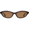 image:imageSOJOS Trendy Oval Sunglasses for Women MenFashion Petite Cat Eye Shades Thin Light Weight Rim UV400 Protected SJ2689Tortoise