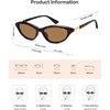image:imageSOJOS Trendy Oval Sunglasses for Women MenFashion Petite Cat Eye Shades Thin Light Weight Rim UV400 Protected SJ2689Tortoise