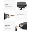 image:imageSOJOS Trendy Oval Sunglasses for WomenFashion Rimless Metal Sun Glasses Y2K Style UV400 Protected SJ1271Grey