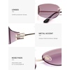 image:imageSOJOS Trendy Oval Sunglasses for WomenFashion Rimless Metal Sun Glasses Y2K Style UV400 Protected SJ1271Purple