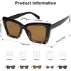 image:imageSOJOS Trendy Oversized Cateye Sunglasses Womens UV400 Designer Shades Lentes De Sol Para Mujer SJ2347Black Gradient TortoiseBrown