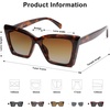 image:imageSOJOS Trendy Oversized Cateye Sunglasses Womens UV400 Designer Shades Lentes De Sol Para Mujer SJ2347Brown TortoiseGradient Brown
