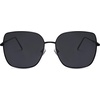 image:imageSOJOS Trendy Oversized Square Metal Frame Sunglasses for Women Men Retro Big Flat Lens UV Protection Sunglasses SJ1146BlackGrey