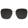 image:imageSOJOS Trendy Oversized Square Metal Frame Sunglasses for Women Men Retro Big Flat Lens UV Protection Sunglasses SJ1146GoldGrey