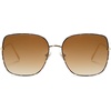 image:imageSOJOS Trendy Oversized Square Metal Frame Sunglasses for Women Men Retro Big Flat Lens UV Protection Sunglasses SJ1146TortoiseGradient Brown