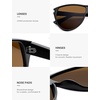 image:imageSOJOS Trendy Oversized Sunglasses for WomenRetro Big Large Shades Sun Glasses SJ2708Black Frame Brown Lens