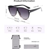 image:imageSOJOS Trendy Oversized Sunglasses for WomenRetro Big Large Shades Sun Glasses SJ2708Black Grading Grey Pattern Frame Grey Grading Lens