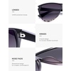 image:imageSOJOS Trendy Oversized Sunglasses for WomenRetro Big Large Shades Sun Glasses SJ2708Black Grading Grey Pattern Frame Grey Grading Lens