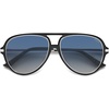 image:imageSOJOS Trendy Polarized Aviator Sunglasses for Women Men Large Retro 80s 90s Vintage Shades SJ2684Blackblue