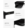 image:imageSOJOS Trendy Polarized Aviator Sunglasses for Women MenFashion Square Aviators Shades Vintage Style UV400 Protected SJ2699Black