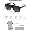 image:imageSOJOS Trendy Polarized Aviator Sunglasses for Women MenFashion Square Aviators Shades Vintage Style UV400 Protected SJ2699Black