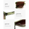 image:imageSOJOS Trendy Polarized Aviator Sunglasses for Women MenFashion Square Aviators Shades Vintage Style UV400 Protected SJ2699Green