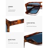 image:imageSOJOS Trendy Polarized Aviator Sunglasses for Women MenFashion Square Aviators Shades Vintage Style UV400 Protected SJ2699Yellow Demi