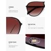 image:imageSOJOS Trendy Polarized Aviator Sunglasses for Women MenRetro Aviators Shades Vintage Style Metal Frame SJ1289Blackburgundy