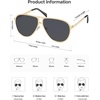 image:imageSOJOS Trendy Polarized Aviator Sunglasses for Women MenRetro Aviators Shades Vintage Style Metal Frame SJ1289Goldgrey