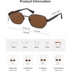 image:imageSOJOS Trendy Polarized Hexagon Sunglasses for Women Men UV400 Retro Rectangle Shades SJ1238BlackBrown