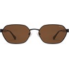 image:imageSOJOS Trendy Polarized Hexagon Sunglasses for Women Men UV400 Retro Rectangle Shades SJ1238BlackBrown