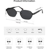image:imageSOJOS Trendy Polarized Hexagon Sunglasses for Women Men UV400 Retro Rectangle Shades SJ1238BlackGrey