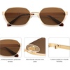 image:imageSOJOS Trendy Polarized Hexagon Sunglasses for Women Men UV400 Retro Rectangle Shades SJ1238GoldBrown