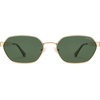 image:imageSOJOS Trendy Polarized Hexagon Sunglasses for Women Men UV400 Retro Rectangle Shades SJ1238GoldGreen
