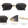 image:imageSOJOS Trendy Polarized Hexagon Sunglasses for Women Men UV400 Retro Rectangle Shades SJ1238GoldGrey
