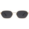 image:imageSOJOS Trendy Polarized Hexagon Sunglasses for Women Men UV400 Retro Rectangle Shades SJ1238GoldGrey