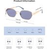 image:imageSOJOS Trendy Polarized Hexagon Sunglasses for Women Men UV400 Retro Rectangle Shades SJ1238GoldPurple