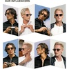 image:imageSOJOS Trendy Polarized Hexagon Sunglasses for Women Men UV400 Retro Rectangle Shades SJ1238SilverGrey