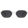 image:imageSOJOS Trendy Polarized Hexagon Sunglasses for Women Men UV400 Retro Rectangle Shades SJ1238SilverGrey