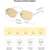 image:imageSOJOS Trendy Polarized Hexagon Sunglasses for Women Men UV400 Retro Rectangle Shades SJ1238SilverLight Brown
