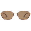 image:imageSOJOS Trendy Polarized Hexagon Sunglasses for Women Men UV400 Retro Rectangle Shades SJ1238TortoiseBrown