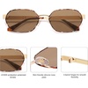 image:imageSOJOS Trendy Polarized Hexagon Sunglasses for Women Men UV400 Retro Rectangle Shades SJ1238TortoiseBrown